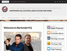Tablet Screenshot of bartenderhq.com